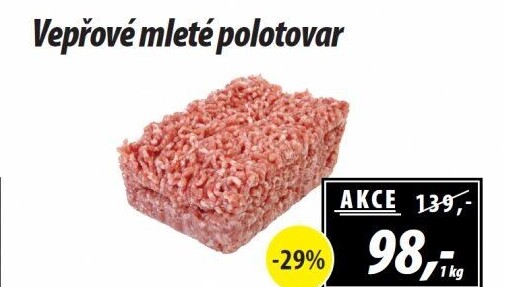 Maso mleté vepřové