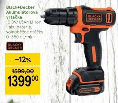 Aku vrtačka Black&amp