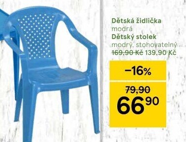 Dětská plastová židle
