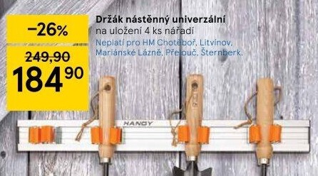 Nástěnný držák na zahradní nářadí Handy