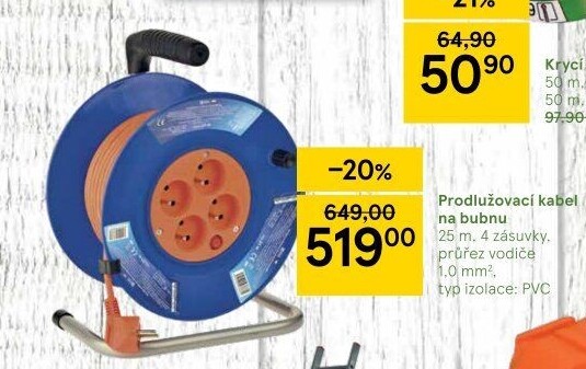 Prodlužovací kabel na bubnu