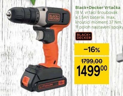 Aku vrtačka Black&amp