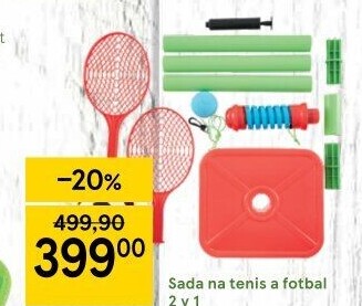 Sada tenis a fotbal 2v1