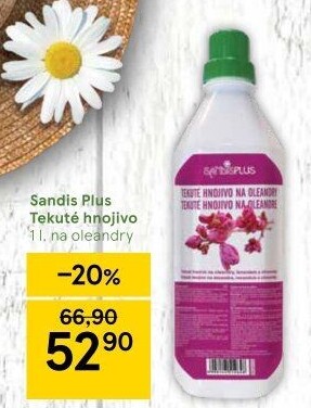 Tekuté hnojivo na oleandry Sandis plus