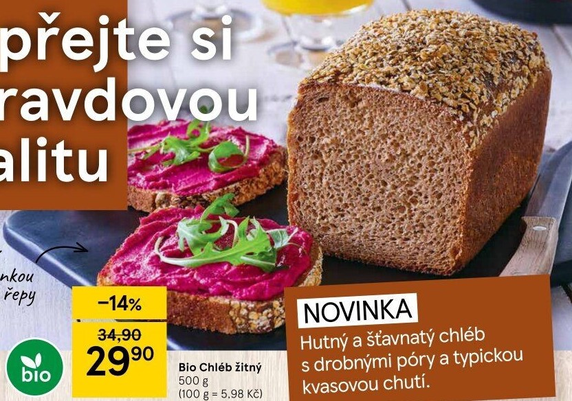 Chléb žitný bio