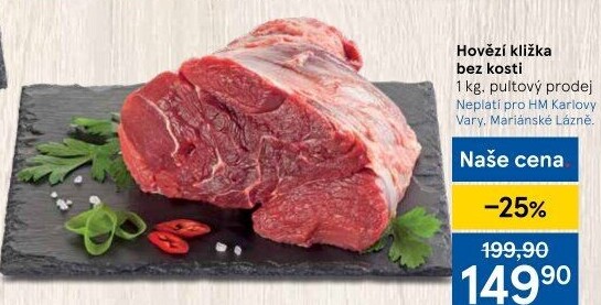 Hovězí přední bez kosti - kližka