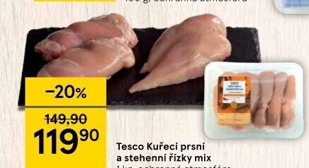 Kuřecí řízky mix Tesco
