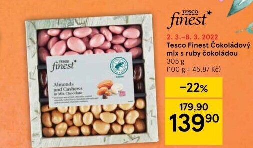 Mix čokoládový Tesco Finest