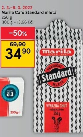 Mletá káva Standard Marila