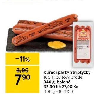 Párky kuřecí striptýzky