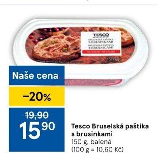 Paštika bruselská s brusinkami Tesco