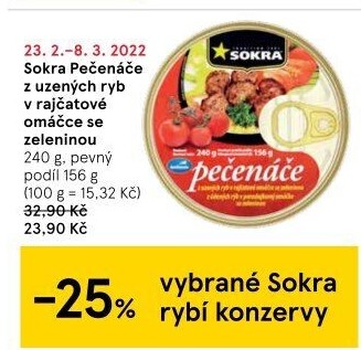 Pečenáče z uzených ryb v omáčce Sokra