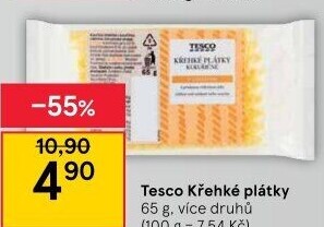 Plátky křehké Tesco