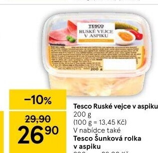 Ruské vejce v aspiku Tesco