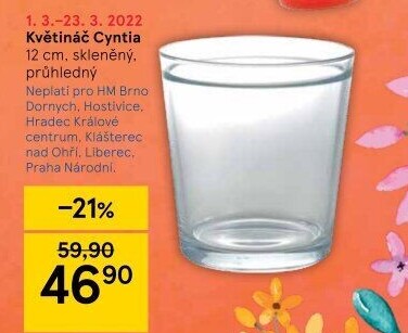 Skleněný květináč