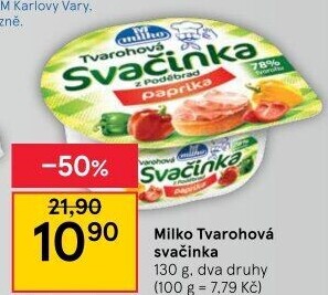 Svačinka zeleninový tvaroh Milko