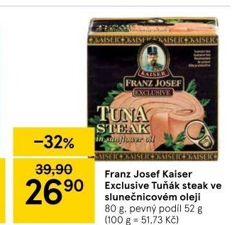 Tuňák steak v oleji Exclusive Franz Josef Kaiser