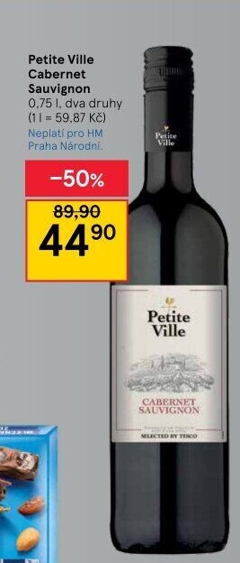 Víno Cabernet Sauvignon Petite Ville