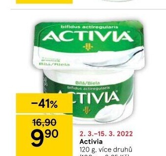Bílý jogurt Activia Danone