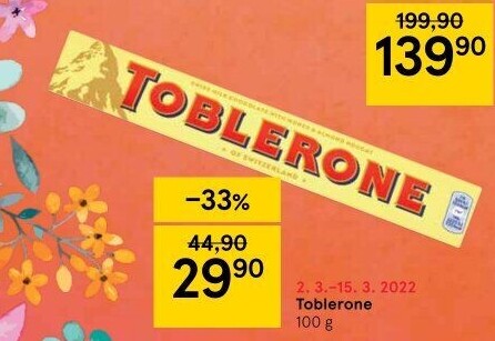 Čokoláda Toblerone