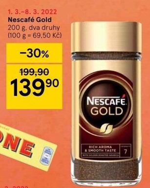 Instantní kávy Nescafé Gold