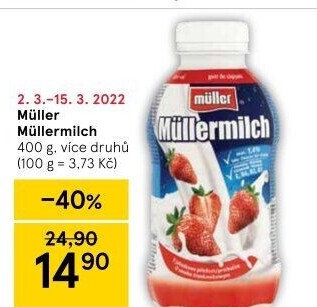 Nápoj mléčný Müllermilch Müller