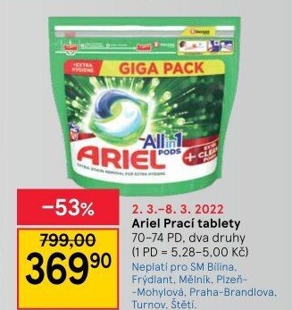 Prací kapsle Ariel