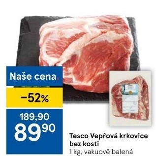 Vepřová krkovice bez kosti Tesco