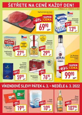 akční leták BILLA 2.3.2022-8.3.2022