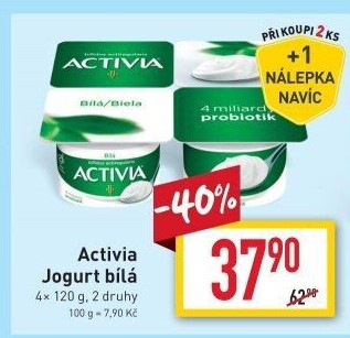 Bílý jogurt Activia Danone