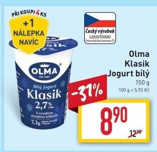 Bílý jogurt Klasik Olma