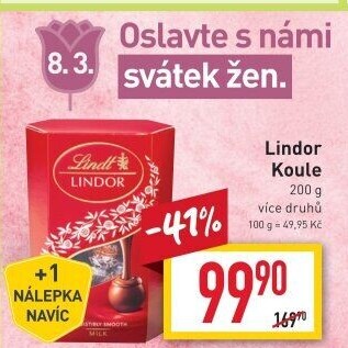 Bonboniéra Pralinky Lindor Lindt