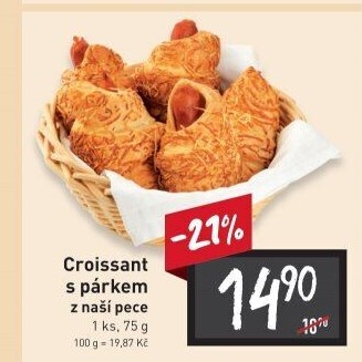 Croissant s párkem