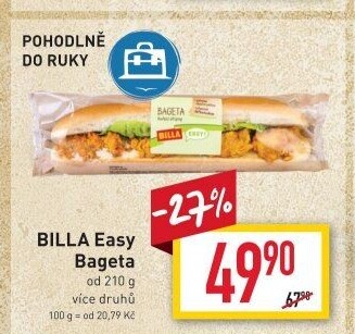 Obložená bageta Easy Billa