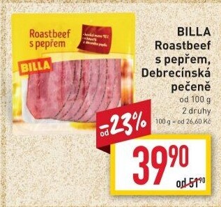 Roastbeef s pepřem Billa