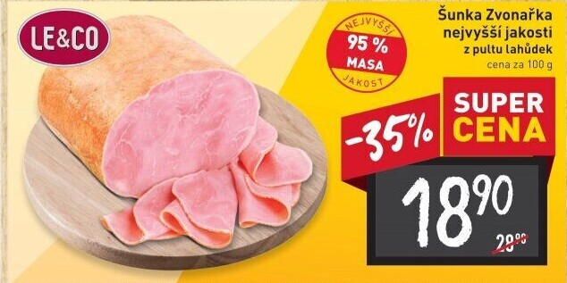 Šunka Zvonařka nejvyšší jakosti LE&amp