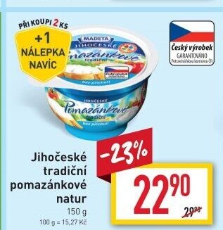 Tradiční pomazánkové Jihočeské Madeta