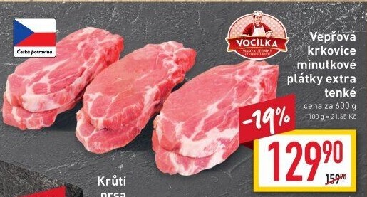 Vepřová krkovice bez kosti Vocílka