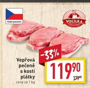 Vepřová pečeně s kostí Vocílka
