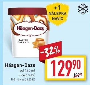 Zmrzlina v kelímku Häagen-Dazs