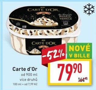 Zmrzlina ve vaničce Carte D'
