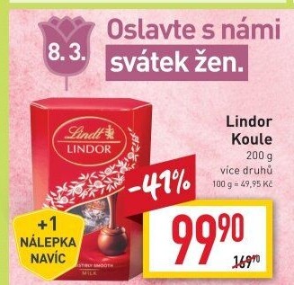 Bonboniéra Pralinky Lindor Lindt