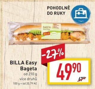 Obložená bageta Easy Billa
