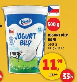 Bílý jogurt Boni