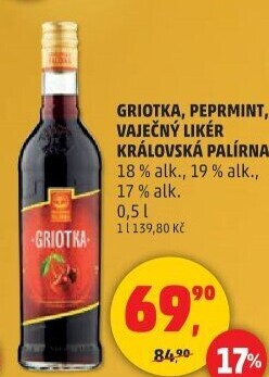 Likér Griotka Královská palírna