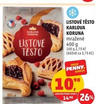 Listové těsto mražené Karlova Koruna