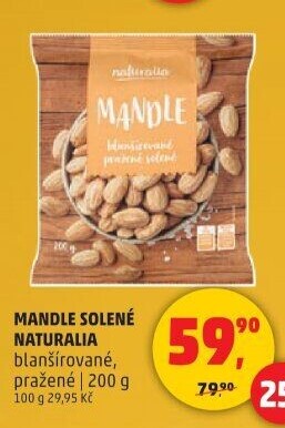 Mandle pražené Naturalia
