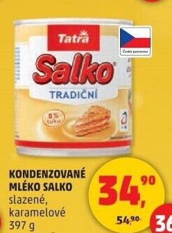Mléko kondenzované Salko Tatra
