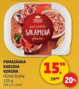 Pomazánky Karlova Koruna