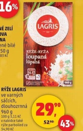 Rýže dlouhozrnná Lagris